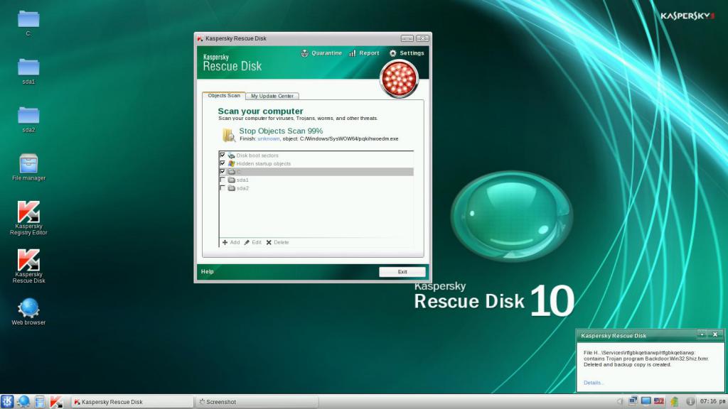 Антивирус Kaspersky Rescue Disk