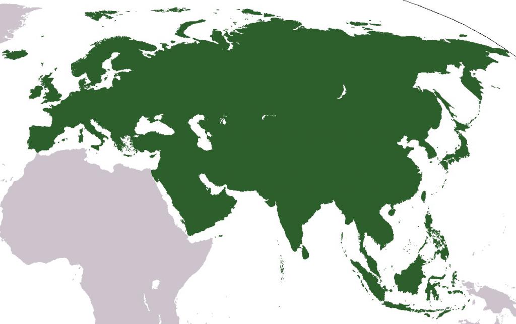 Евразия на карте