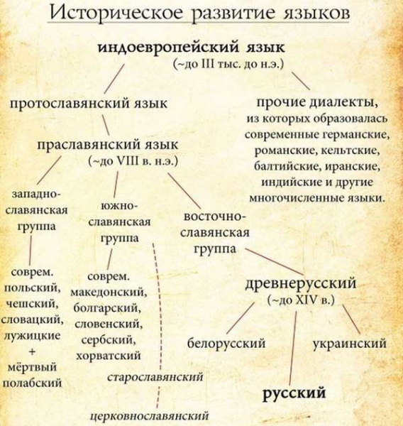 Этапы развития русского языка