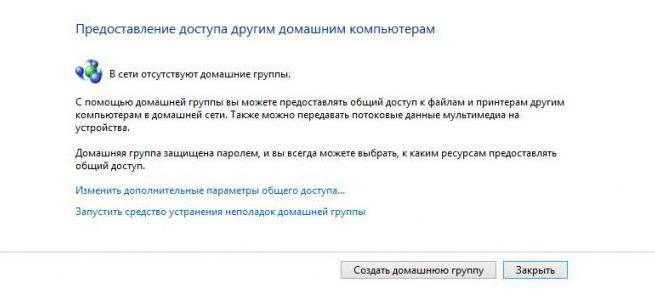 Действия с домашней группой