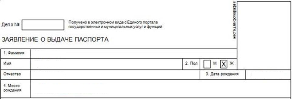 Заявление на загранпаспорт - начало анкеты