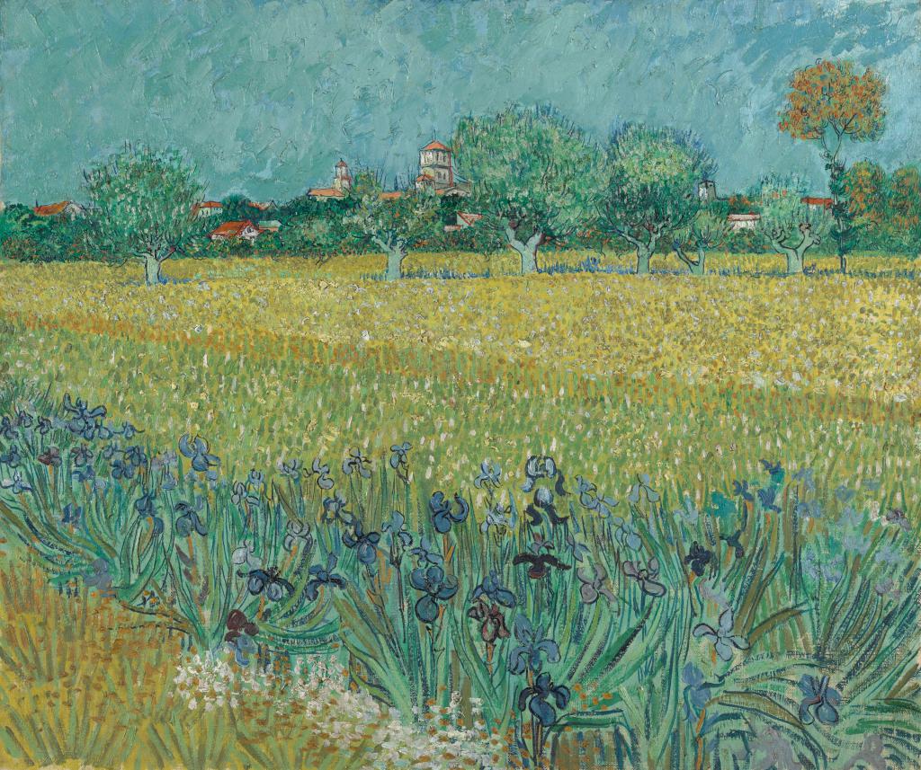 Ван Гог, "Поле ирисов близ Арле", 1888