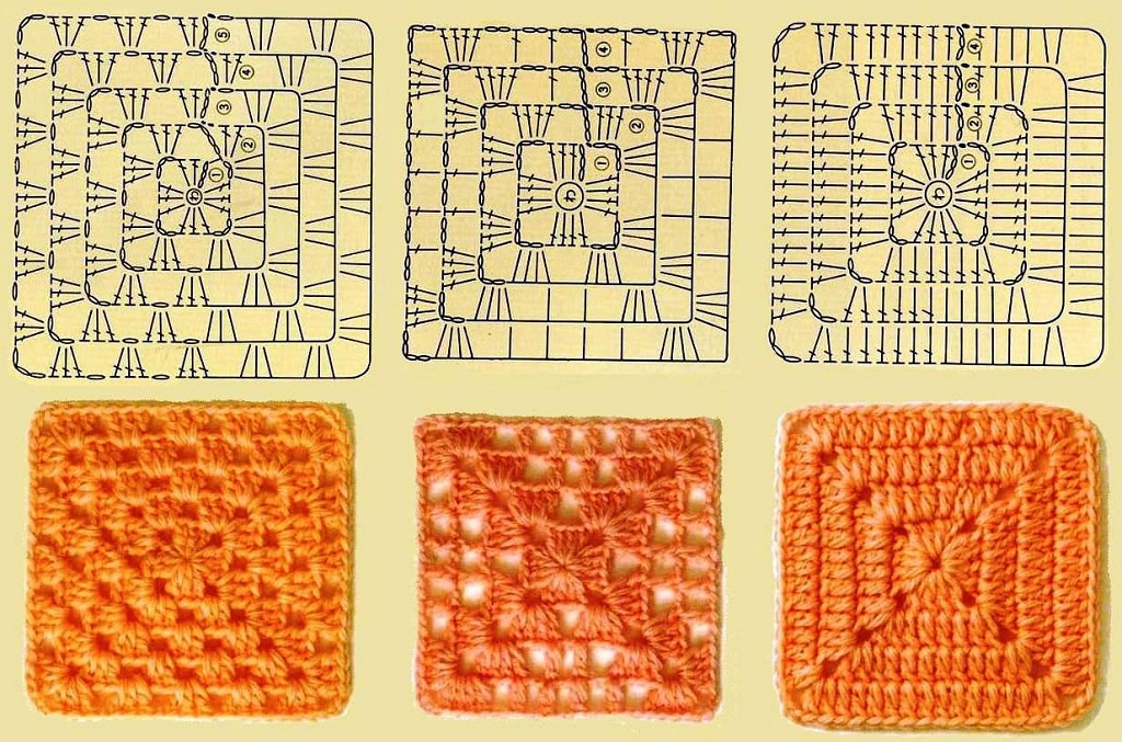 схемы простейших бабушкиных квадратов
