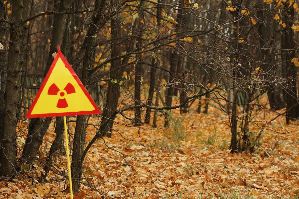 Знак радиации в Чернобыле