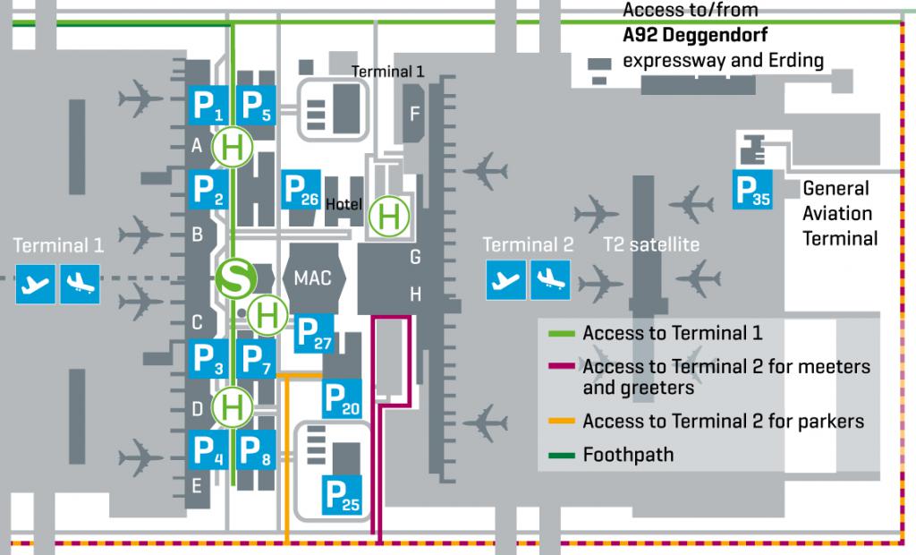 Схема аэропорта Мюнхена