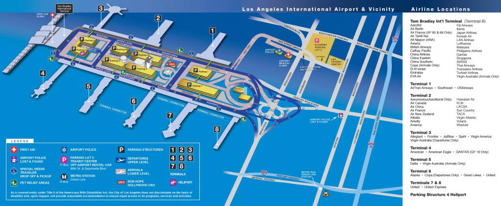Схема аэропорта Лос-Анжелеса