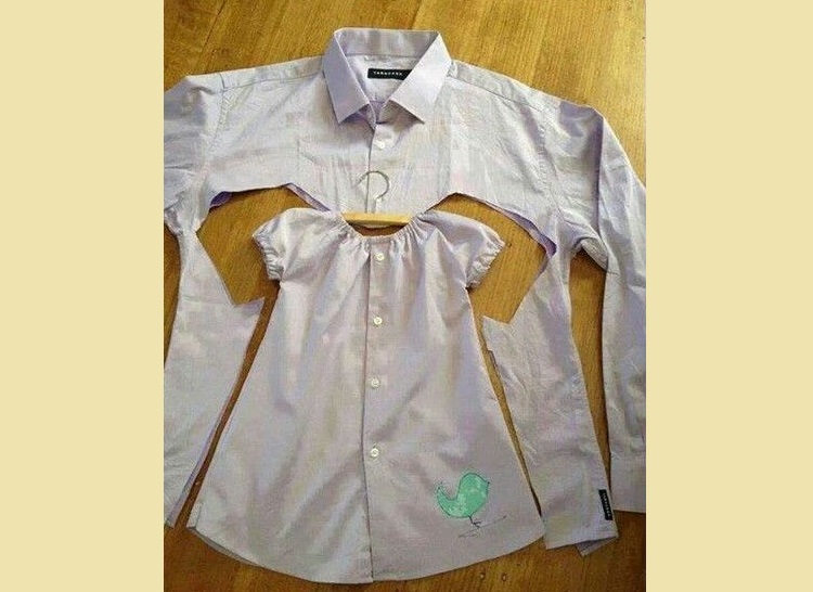 Детское платьице из рубашки