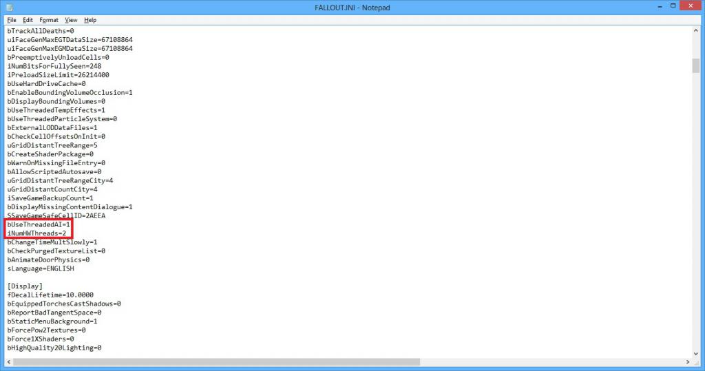 Настройка Fallout 3 под многоядерный процессор
