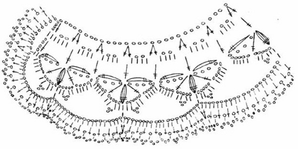 Школьный воротничок , схема вязания