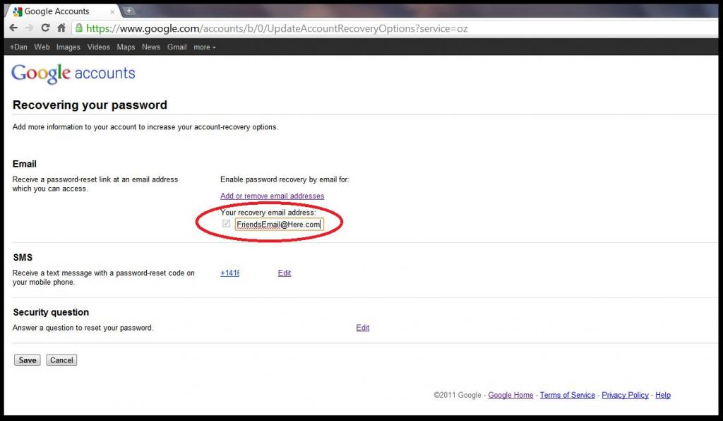 google забыли пароль