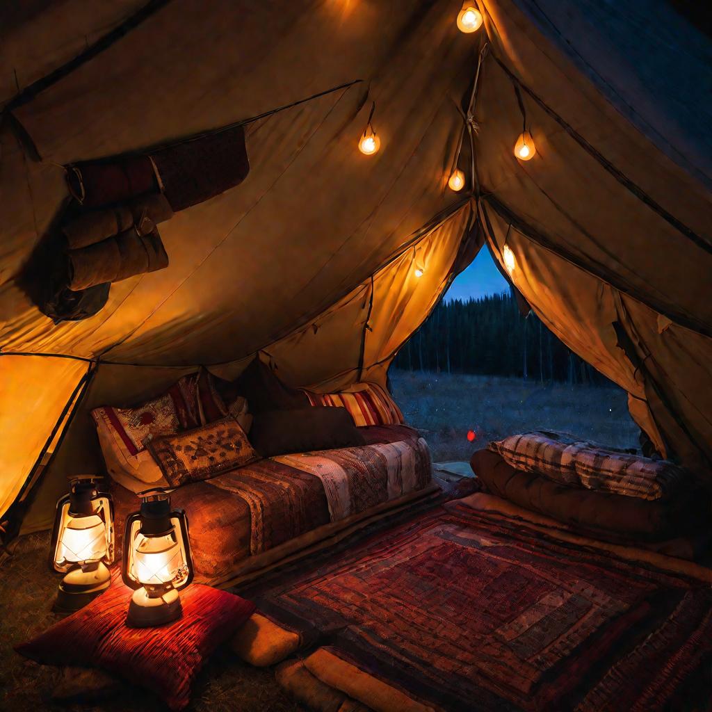 ночь в палатке