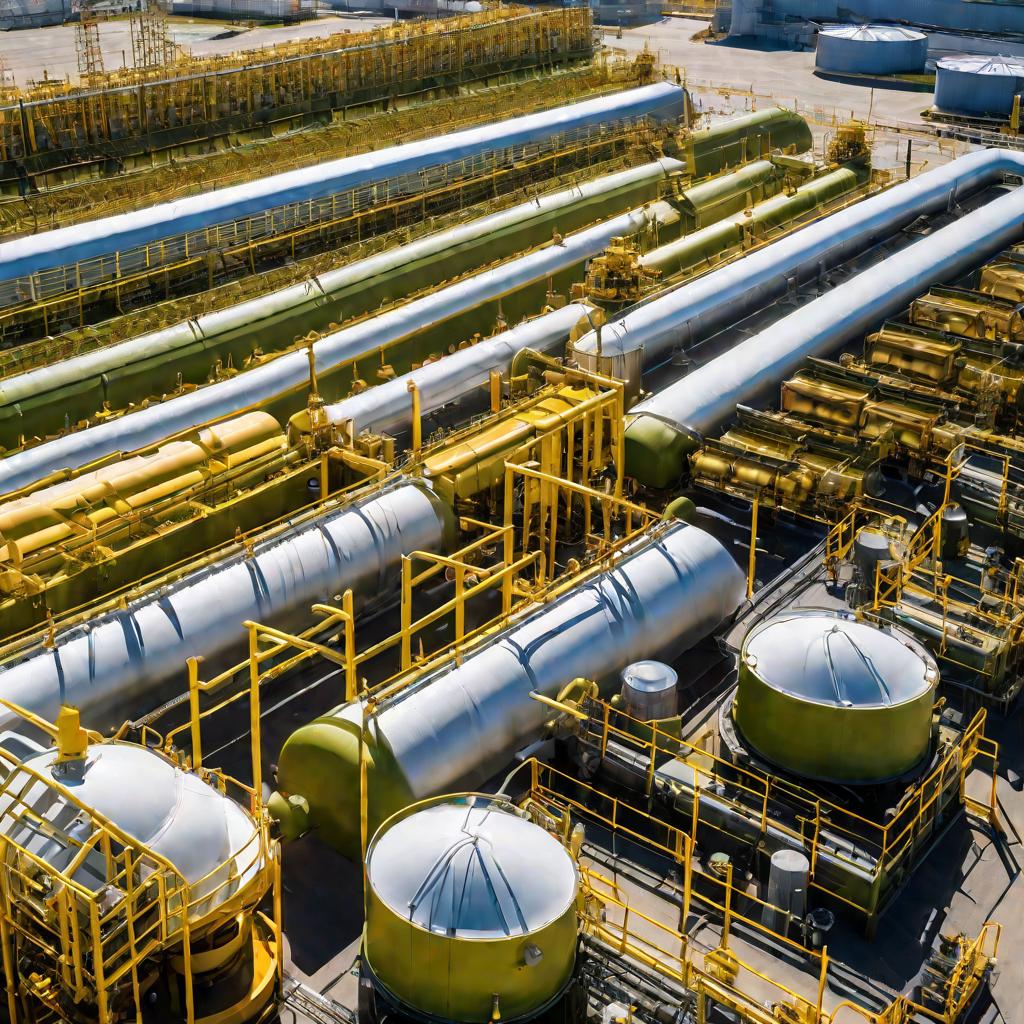 Горизонтальные газовые сепараторы на заводе