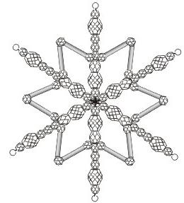 снежинка из бисера готова