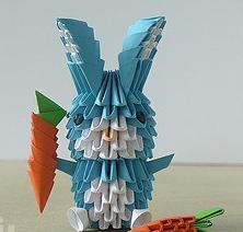 оригами заяц схема
