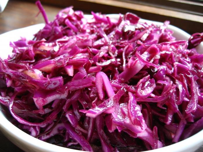 рецепт салата из краснокочанной капусты