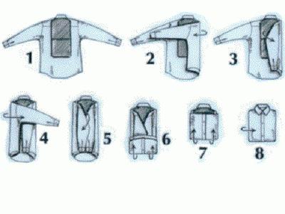Как складывать рубашку