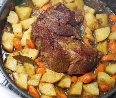 говядина с овощами в духовке
