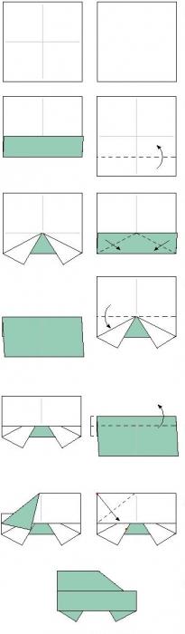как сделать машину бумажную