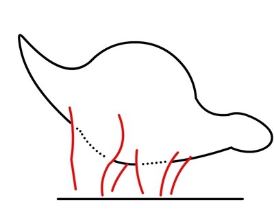как нарисовать динозавра карандашом
