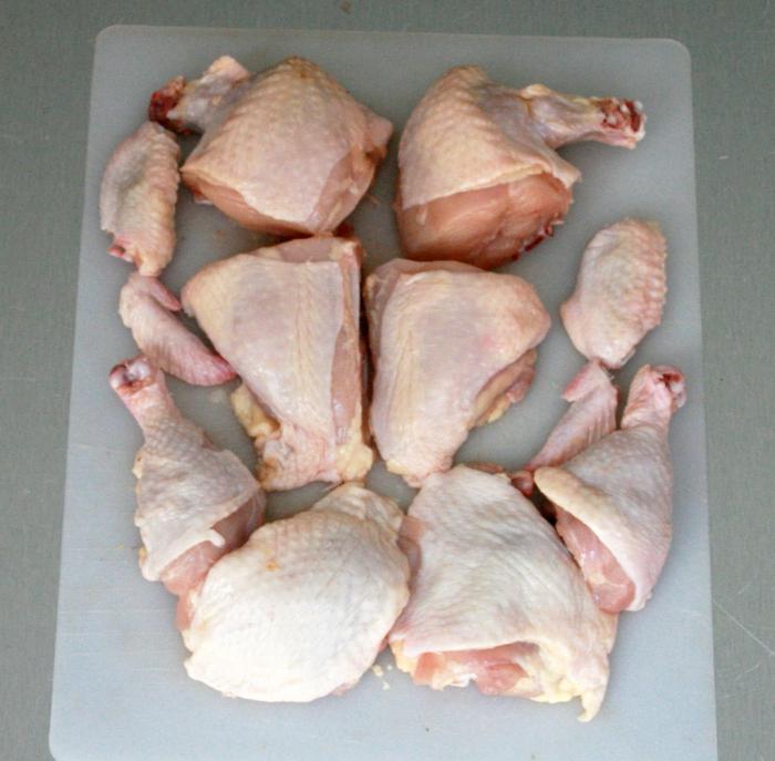 как разрезать курицу 
