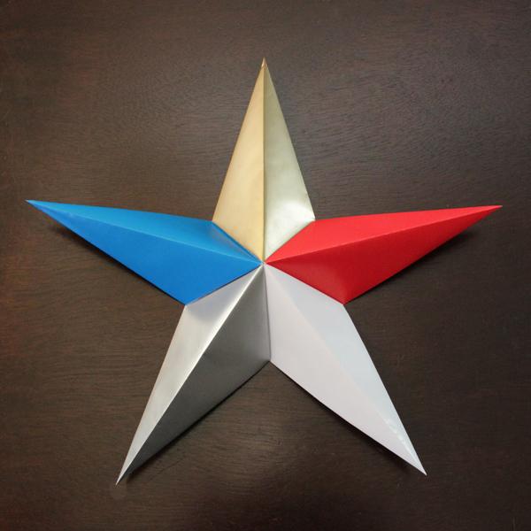 оригами рождественская звезда