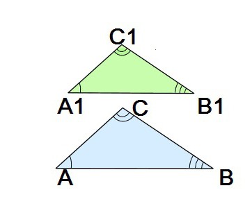 первый признак подобия треугольников