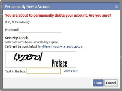как удалить страницу в фейсбуке