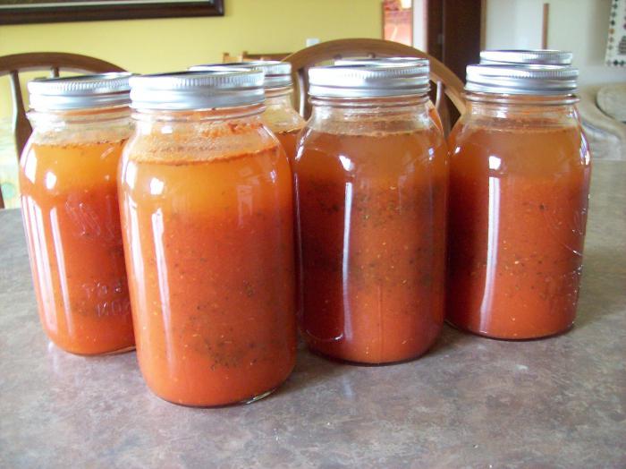 томатный сок рецепт на зиму
