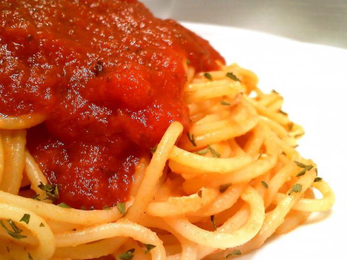 спагетти с помидорами 
