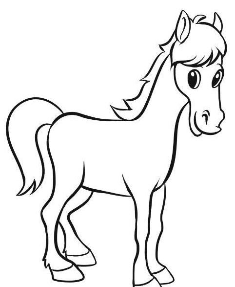 как ребенку нарисовать лошадь 