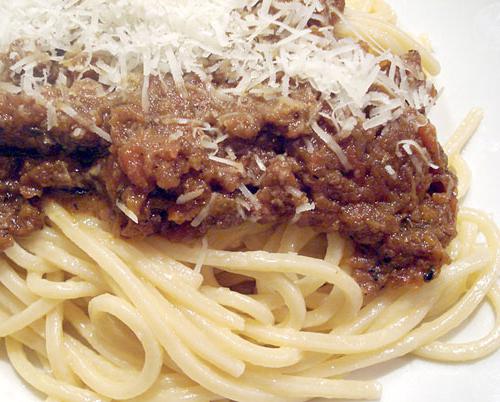 паста с фаршем для спагетти 