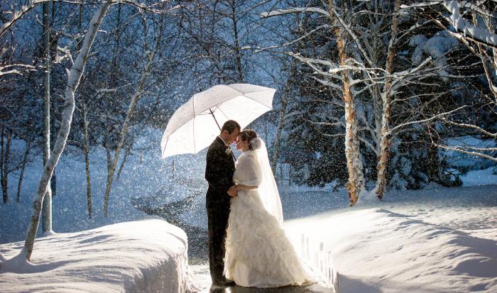 Зимняя свадьба фото