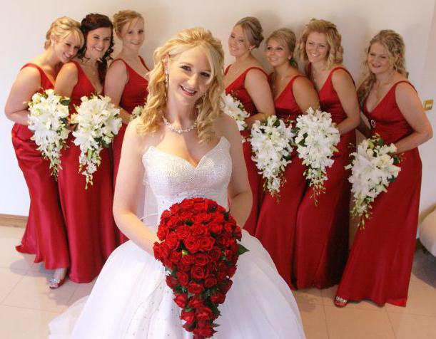 оформление свадьбы в красном цвете