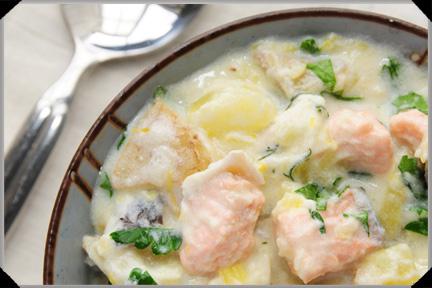 Сливочный суп с лососем рецепт