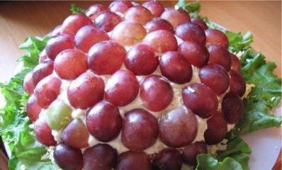 Рецепт салата тиффани с виноградом