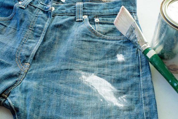как отстирать краску с джинсов 