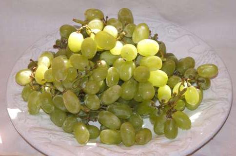 сколько калорий в винограде белом