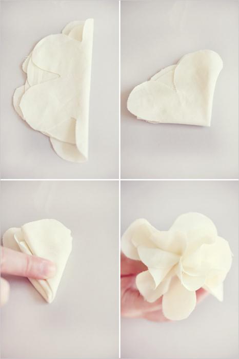 как сделать своими руками цветок из ткани