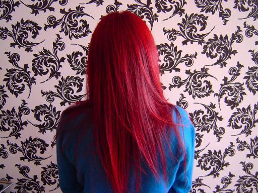 ярко красный цвет волос