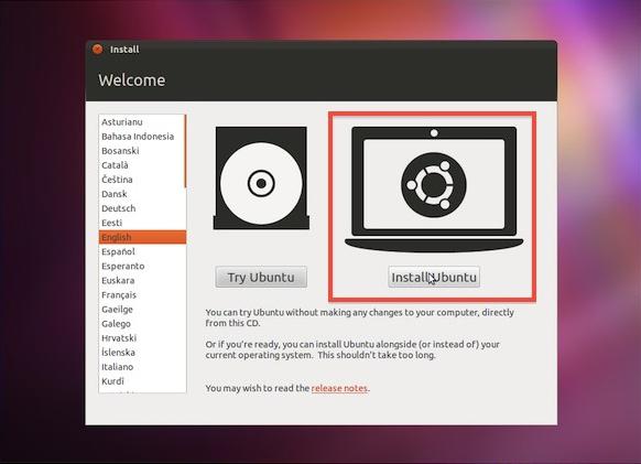 установка ubuntu с флешки