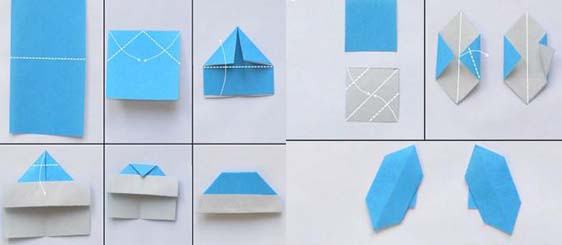 дед мороз из бумаги оригами