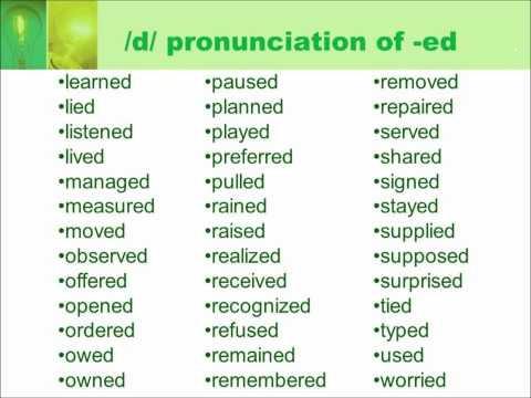 таблица форм глаголов английского языка