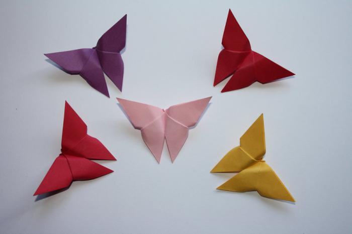 оригами бабочка из бумаги