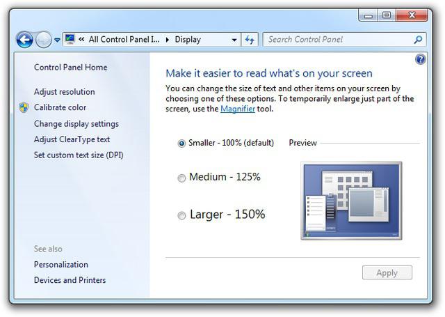 windows 7 разрешение экрана 