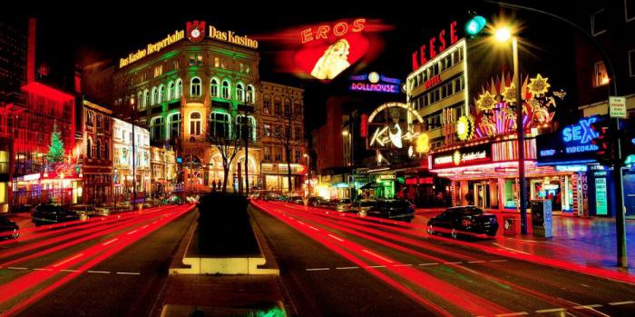 амстердам улица красных фонарей