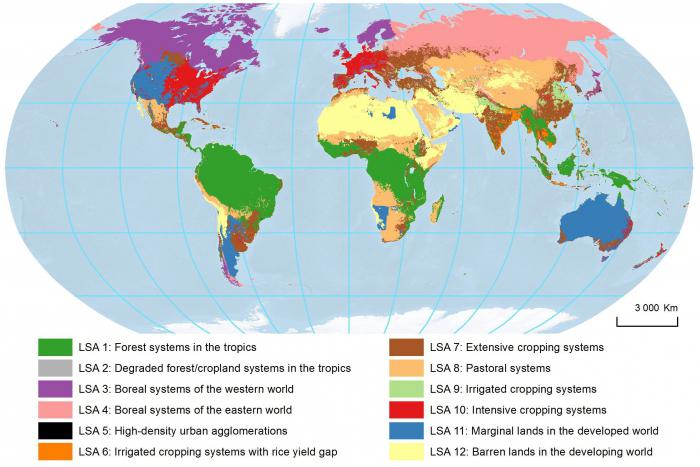 Карта природных зон мира.