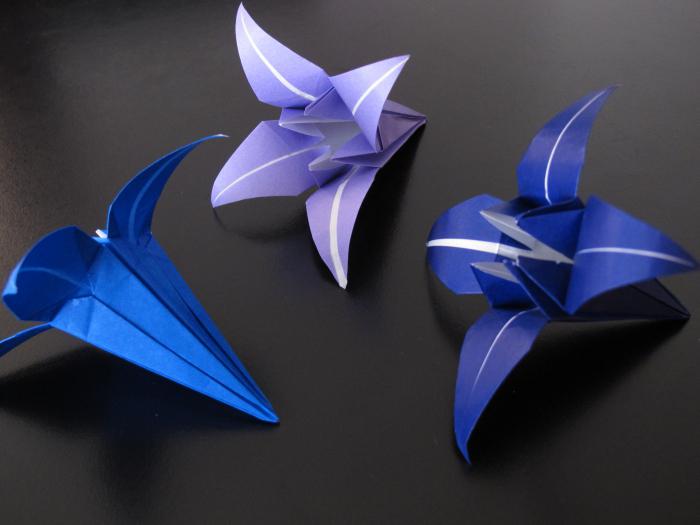 Сделать лилию из бумаги пошаговая инструкция. Оригами из бумаги цветы схема лилия. Оригами лилия схема