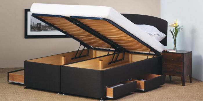 дизайнерское оформление кроватей с подъемным механизмом