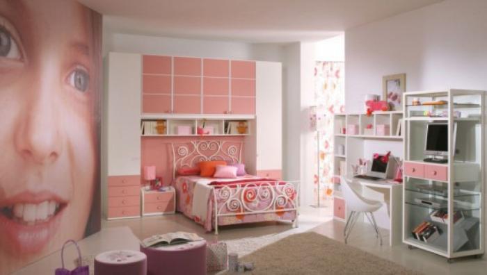 современный дизайн комнаты для подростка девочки