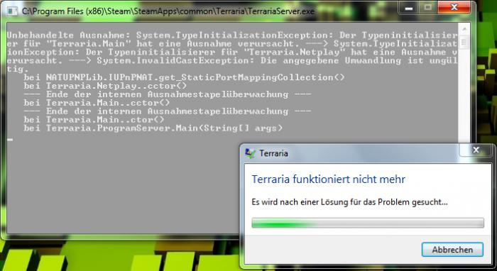 terraria не запускается windows 7